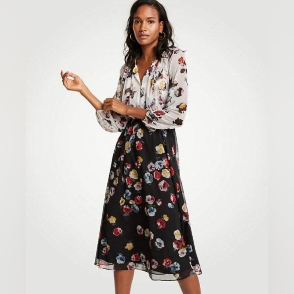 Ann Taylor Multicolor Floral Dress